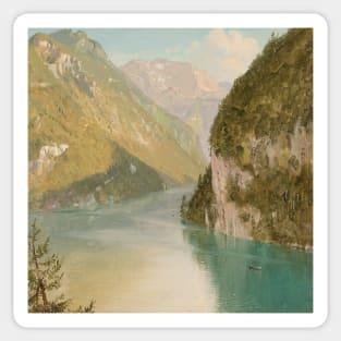 Konigssee, Bavaria by Frederic Edwin Church Sticker